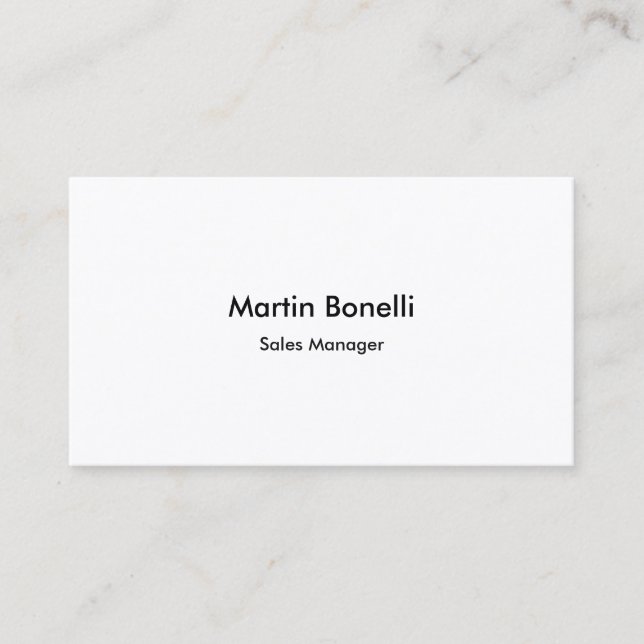 Unique Classical Simple Black White Name Two Sided Business Card (Front)