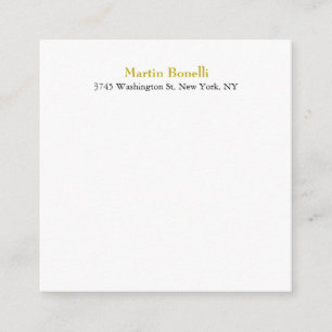 Unique Classical Simple Gold Color Name Enclosure Card