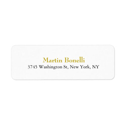 Unique Classical Simple Gold Color Name Label