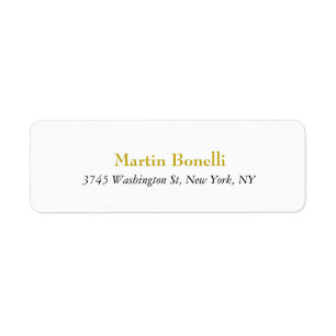 Unique Classical Simple Gold Color Name Label
