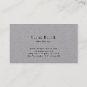 Unique Classical Simple Premium Grey Business Card