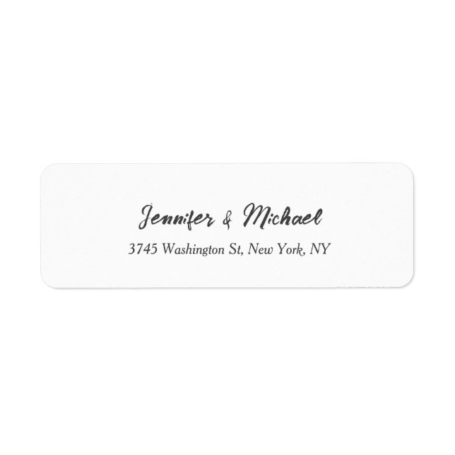 Unique Classical Wedding Calligraphy Handwriting Label (Front)