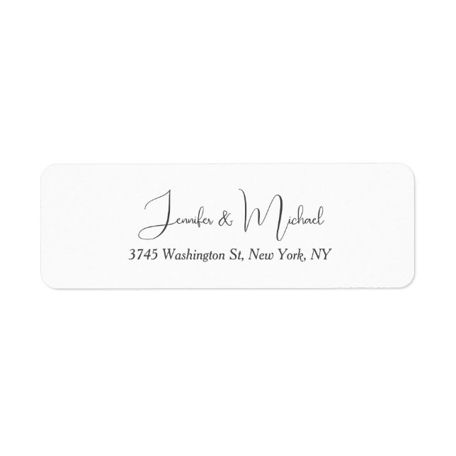 Unique Classical Wedding Calligraphy Handwriting Label (Front)