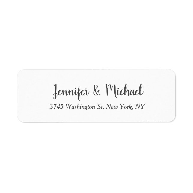 Unique Classical Wedding Calligraphy  Label (Front)