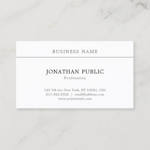 Unique Clean Professional Plain Graceful Modern Business Card