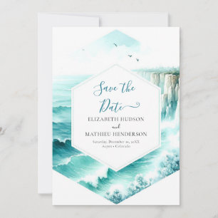 Unique Cliff Nautical Wedding Save The Date