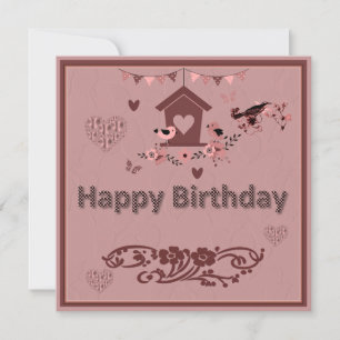 Unique Clipart Birthday Flat Greeting Card