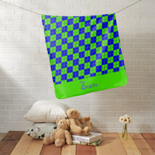 Unique Clothes Monogram Personalized Rainbow Baby  Blanket