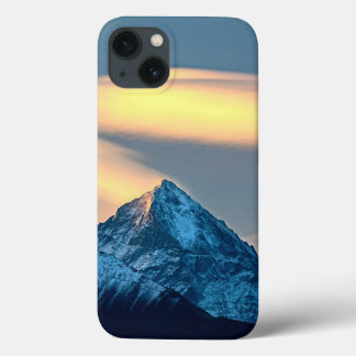 Unique Clouds Over Snow Covered Mountains iPhone 13 Case