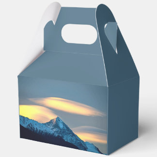 Unique Clouds Over Snow Covered Mountains Favor Boxes