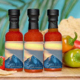 Unique Clouds Over Snow Covered Mountains Hot Sauces