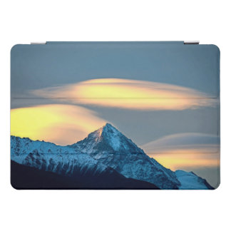 Unique Clouds Over Snow Covered Mountains iPad Pro Cover