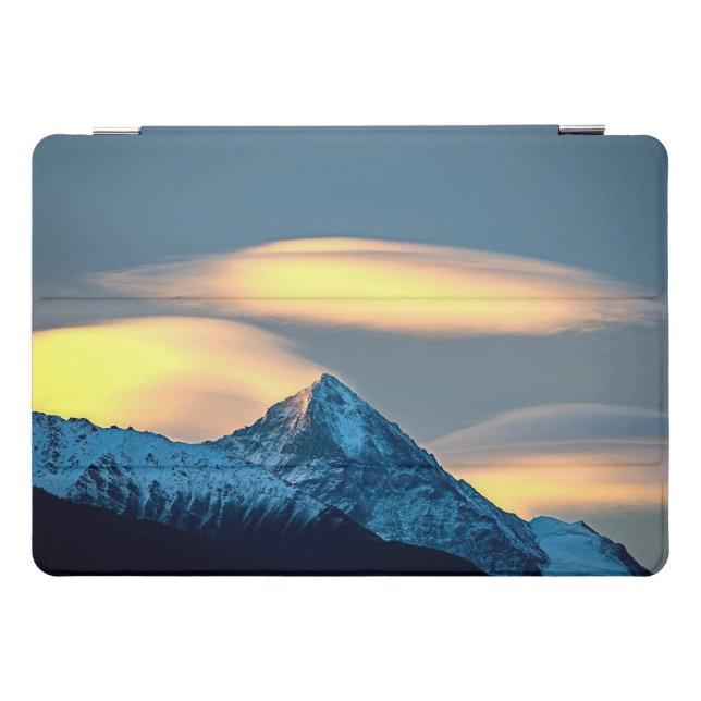 Unique Clouds Over Snow Covered Mountains iPad Pro Cover (Horizontal)