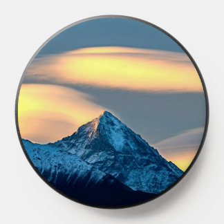 Unique Clouds Over Snow Covered Mountains PopSocket