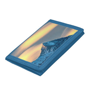 Unique Clouds Over Snow Covered Mountains Tri-fold Wallet