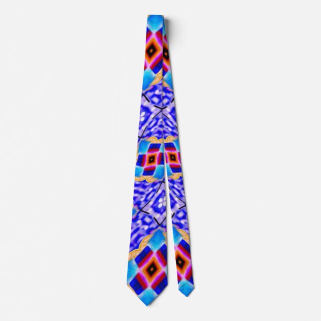Unique Cocktail Glass Pattern Neck Tie (Front)