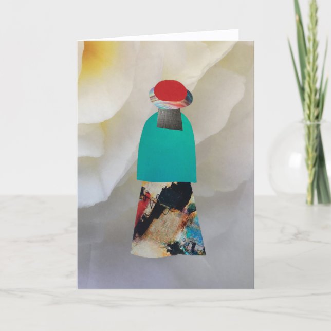 Unique Collage Earth Mama Cedar Blank Card (Front)