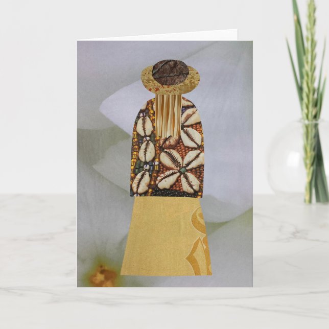 Unique Collage Earth Mama Michelle Blank Card (Front)