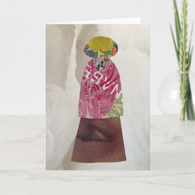 Unique Collage Earth Mama Sloane Blank Card (Front)