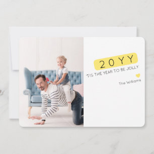 Unique Color Editable New Year Wishes Photo Card