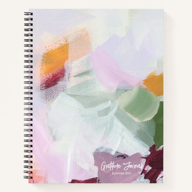 Unique Colorful Abstract Art Personalized Name Notebook (Front)