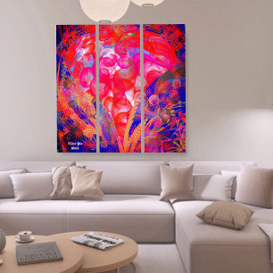 Unique Colorful Abstract  Liquified wall art