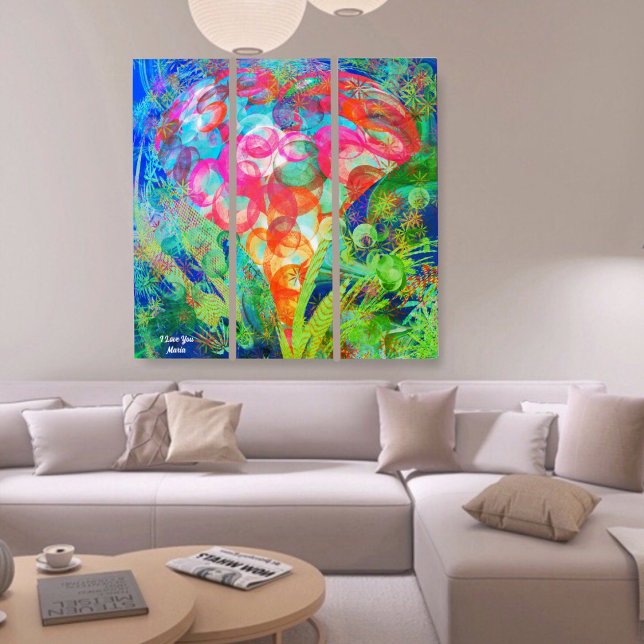 Unique Colorful Abstract Marble Liquified Triptych (Creator Uploaded)