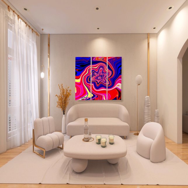 Unique Colorful Abstract Marble Liquified Wall Art (Creator Uploaded)