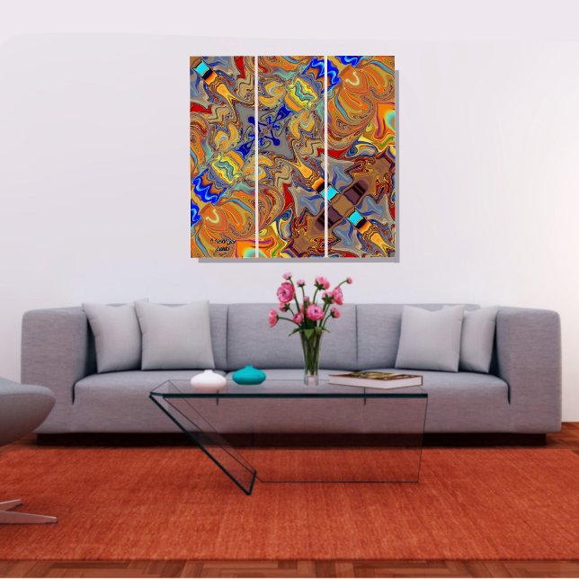 Unique Colorful Abstract Marble Liquified Wall Art (Creator Uploaded)