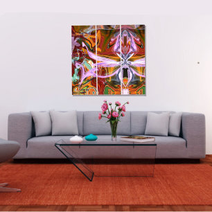 Unique Colorful Abstract Marble Liquified Wall Art