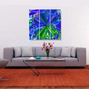 Unique Colorful Abstract Marble Liquified Wall Art