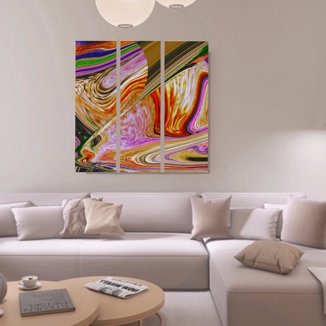 Unique Colorful Abstract Marble Liquified Wall Art (Creator Uploaded)