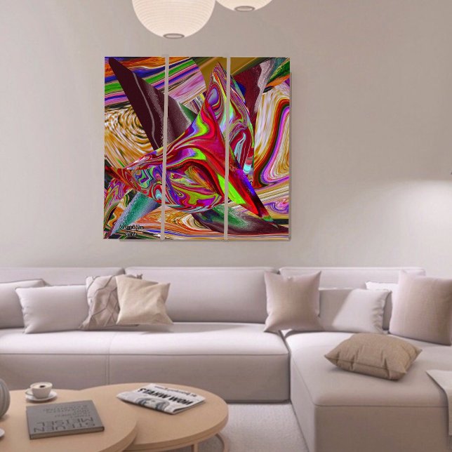 Unique Colorful Abstract Marble Liquified Wall Art (Creator Uploaded)