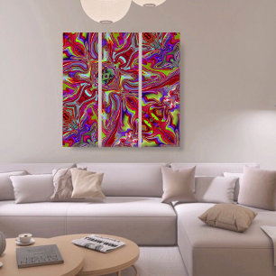Unique Colorful Abstract Marble Liquified Wall Art