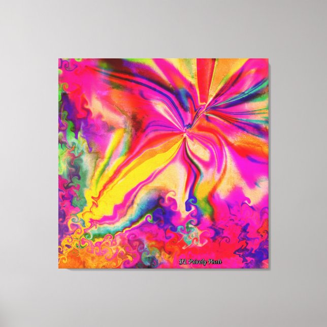 Unique Colorful Abstract Marble Liquified Wall Art (Front)