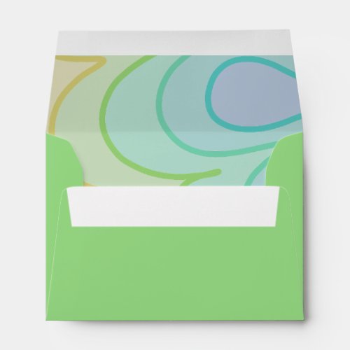 Unique Colorful Abstract Rainbow Wiggle Envelope