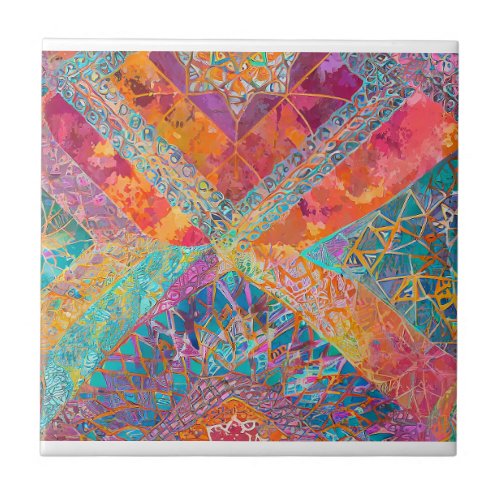 Unique Colorful Artistic Boho Decorative Tiles