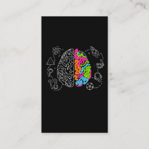 Unique Colorful Brain Graphic Art Creative Artist Business Card