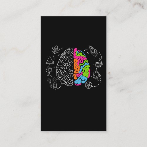 Unique Colorful Brain Graphic Art Creative Artist Business Card