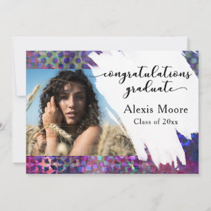 Unique Colorful Cool Graduation Announcement