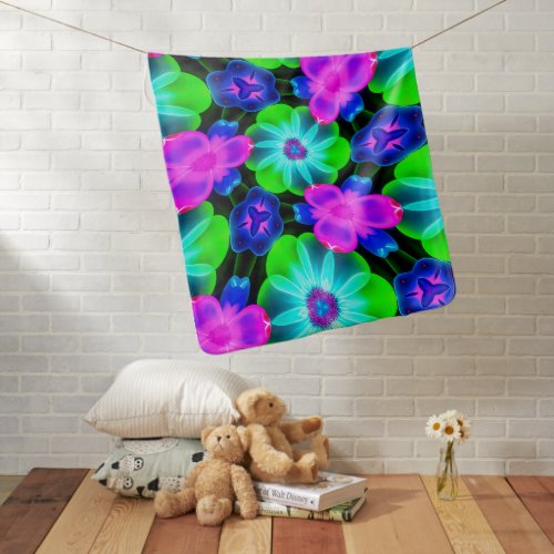 Unique Colorful Flower Pattern Baby Blanket