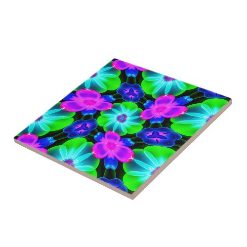 Unique Colorful Flower Pattern Ceramic Tile