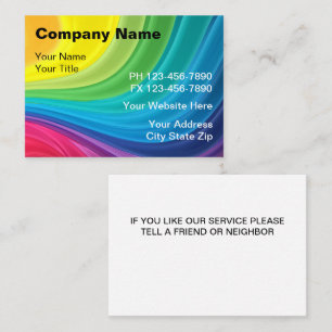 Unique Colorful Painter Business Cards