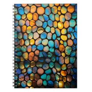 Unique Colorful Stained Glass Window Pattern  Notebook