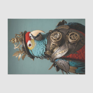 Unique Colorful Steampunk Parrot Tissue Paper