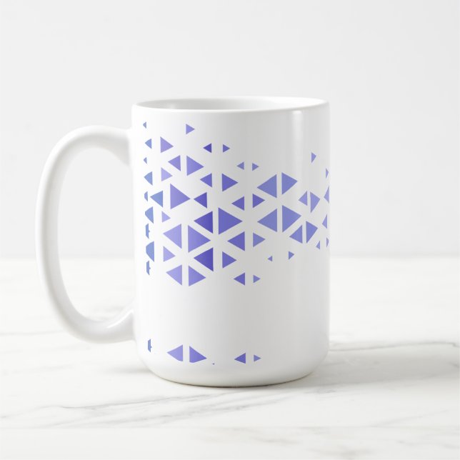 Unique Colorful Triangle Pattern & Quotes Coffee Mug (Left)