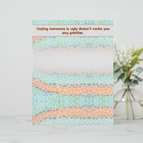 Unique Colorful Triangle Pattern & Quotes Letterhead
