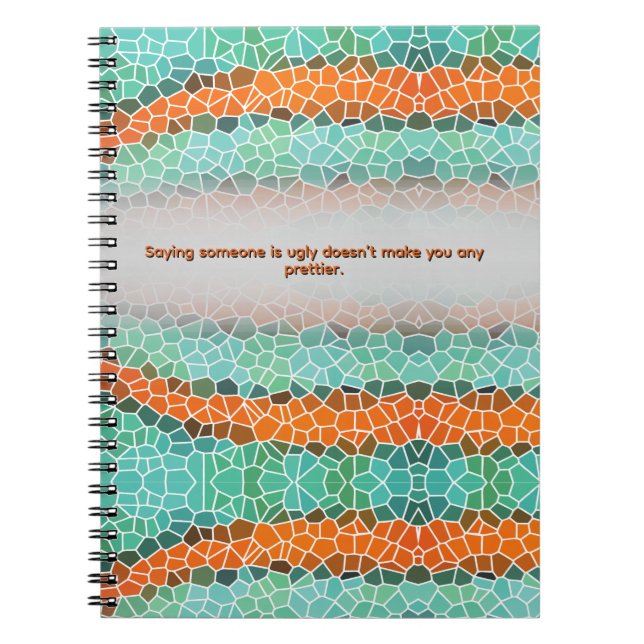 Unique Colorful Triangle Pattern & Quotes Notebook (Front)