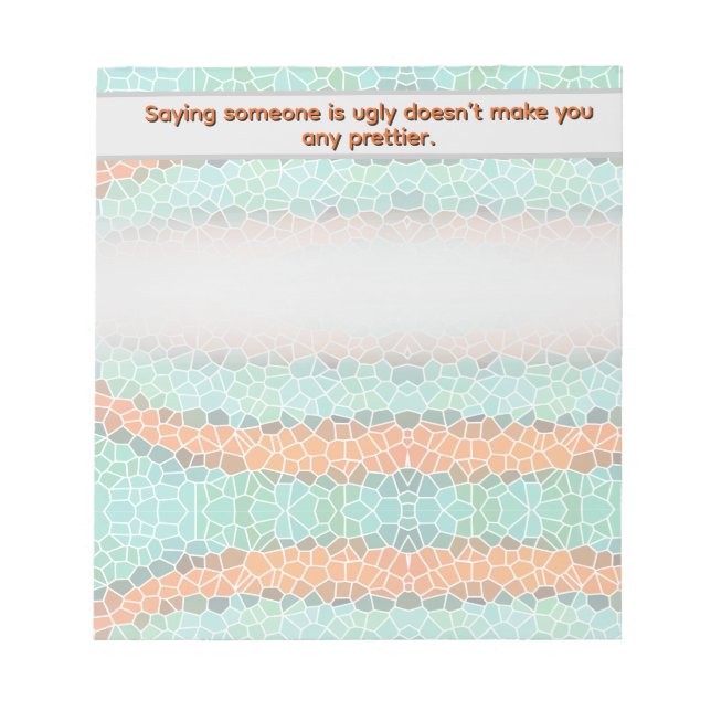 Unique Colorful Triangle Pattern & Quotes Notepad (Front)