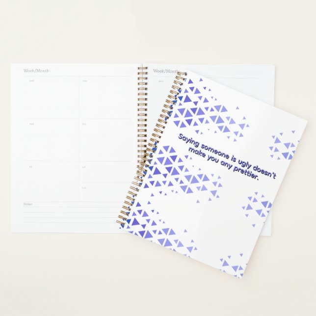 Unique Colorful Triangle Pattern & Quotes Planner (Display)